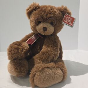 NWT Gund Booker Teddy Bear Plush w/ Glasses 14" Stuffed Animal Toy